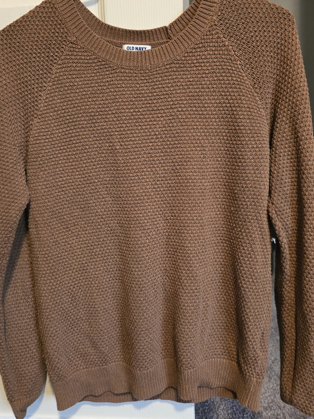 Old Navy Brown Textured Knit Sweater